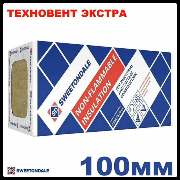 Базальтовый Утеплитель "Техновент Экстра" 100 мм (2,16 м2/упк)