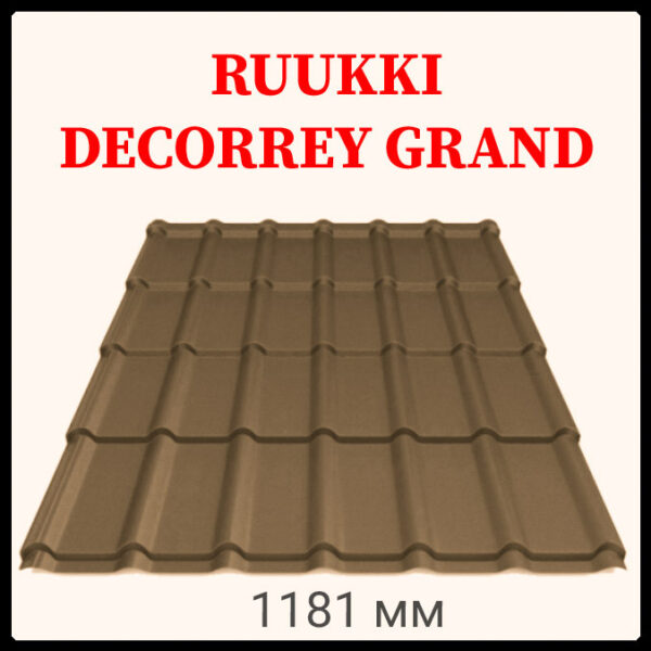 Металлочерепица Ruukki DECORREY Grand™ 30 Rough matt RR 887
