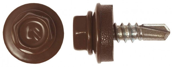 Саморез кровельный 19 мм в металл RAL 8019