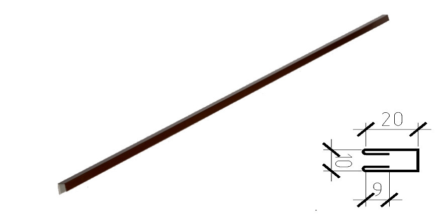 Планка декоративная для забора из профнастила С-10 , 0.45 мм Корея 1 Планка декоративная для забора из профнастила С-10 , 0.45 мм Корея