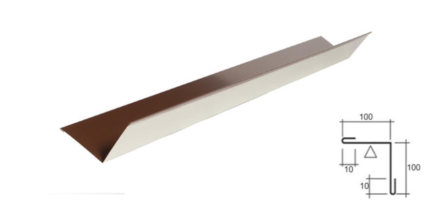 Уголок внутренний №1 (100х100) 0,45 мм Китай 1 Уголок внутренний №1 (100х100) 0,45 мм Китай