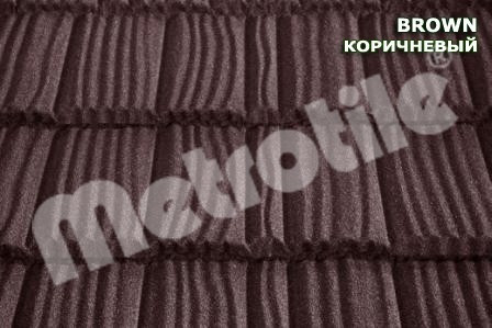 Композитная черепица Metrotile WOOD (вуд) Brown Буча