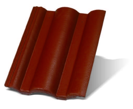 Цементно-песчаная черепица Данубиа (цвет Бордо)