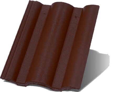 Цементно-песчаная черепица Данубиа (цвет Мерло)