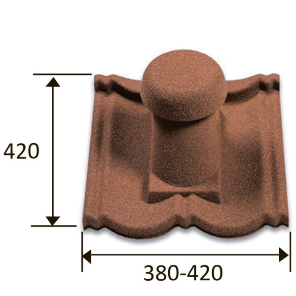 Кровельный вентилятор (аэратор) Metrotile HV110 цвет кофе