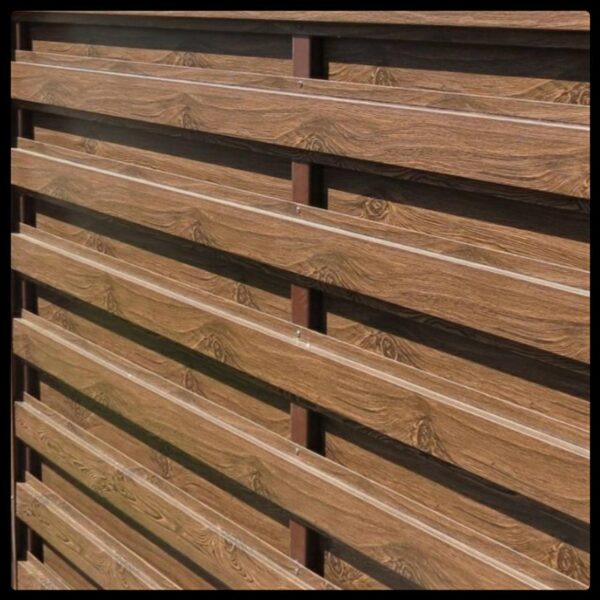 Ламель для забора Ранчо 130 мм / 0,45 мм / РЕМА Темный дуб 0,4 мм