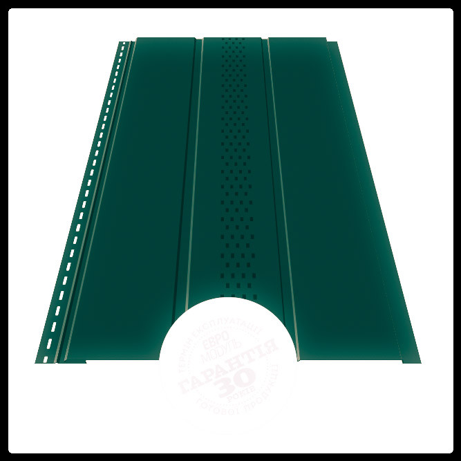 Софит металлический 0,5 мм MAT ArcelorMittal Ral 6005 1 Софит металлический 0,5 мм MAT ArcelorMittal Ral 6005