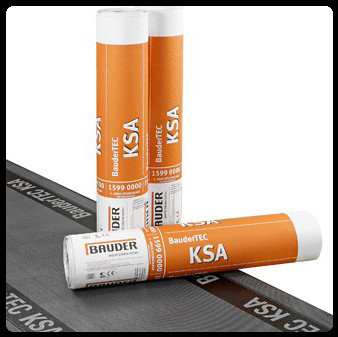 Bauder TEC KSA (самоклеящаяся эластомер-битумная мембрана) нижний слой