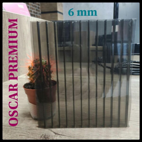 Сотовый поликарбонат "Оскар Премиум" Серая Бронза Однокамерный , 6 мм