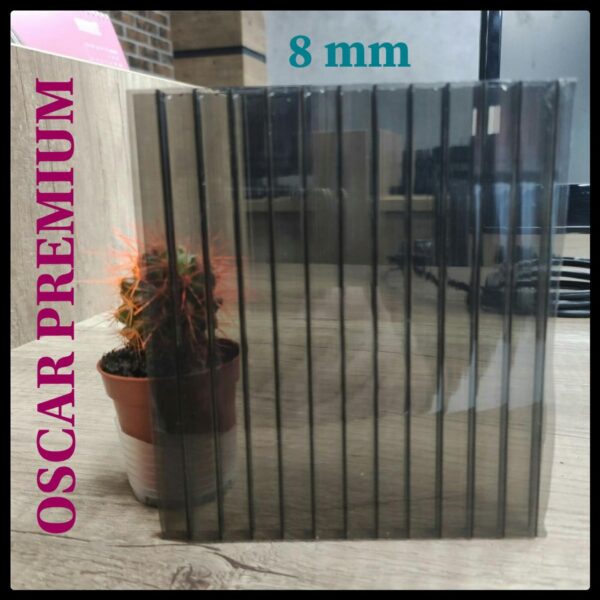 Сотовый поликарбонат "Оскар Премиум" Серая Бронза Трехкамерный , 8 мм