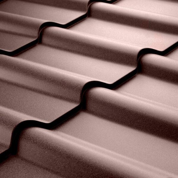 Металлочерепица Ретро Ferrogal 0,4 mm Ral 8017