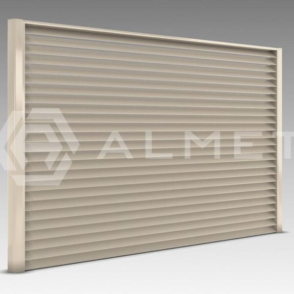 Металлический секционный забор-жалюзи 0,45 мм "Алмет" RAL