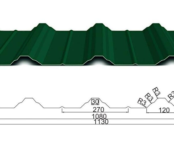 Профнастил НС 44 0,45 мм Алмет RAL