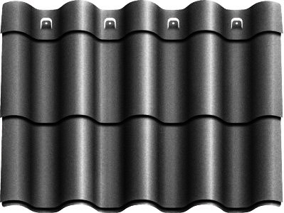 Металлочерепица Агат "Z-lock" Модульная 0,5 RAL 9005