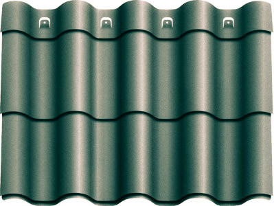 Металлочерепица Агат "Z-lock" Модульная 0,5 RAL 6005