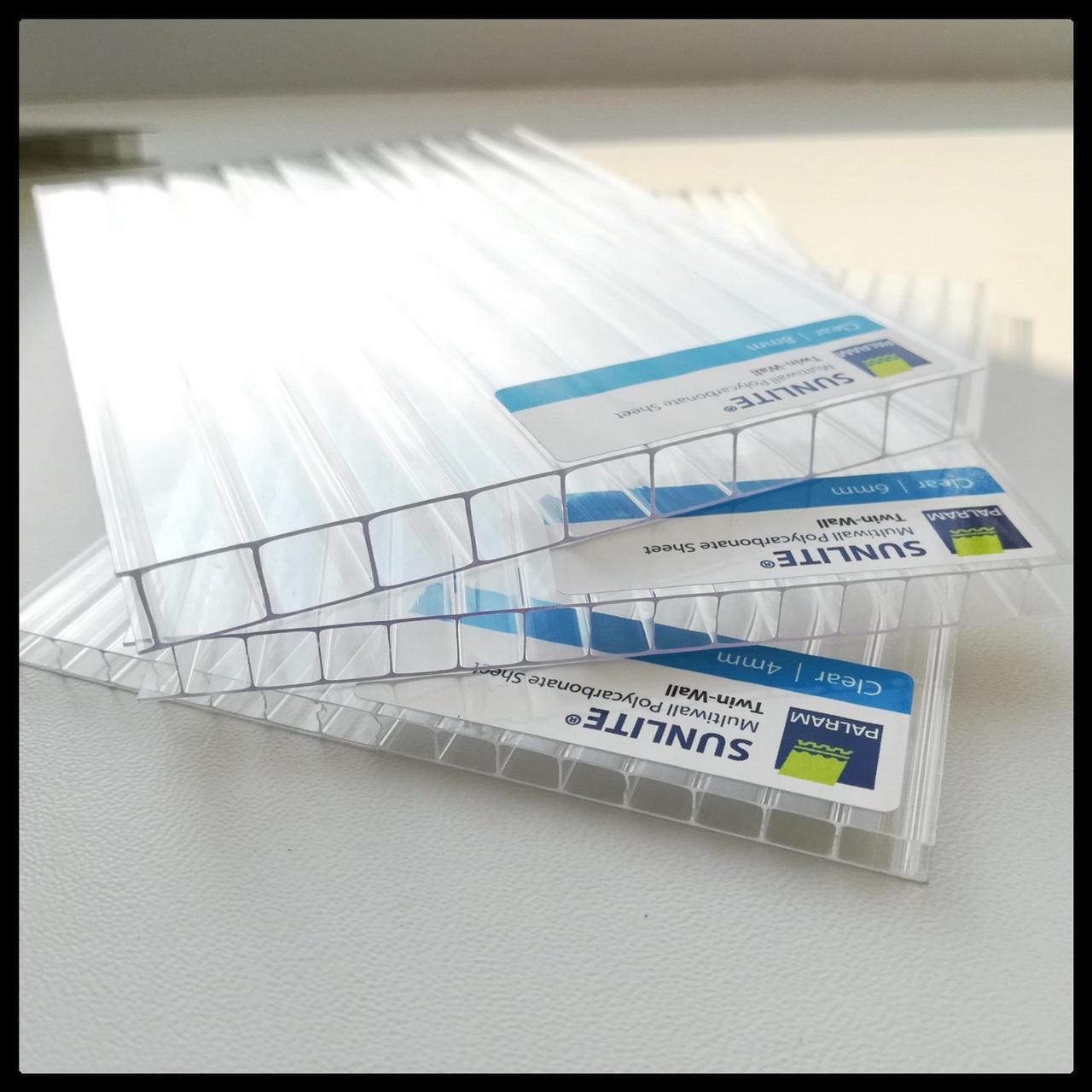 Сотовый поликарбонат Sunlite ТМ "PALRAM" / мм 4 1 Сотовый поликарбонат Sunlite ТМ "PALRAM" / мм 4