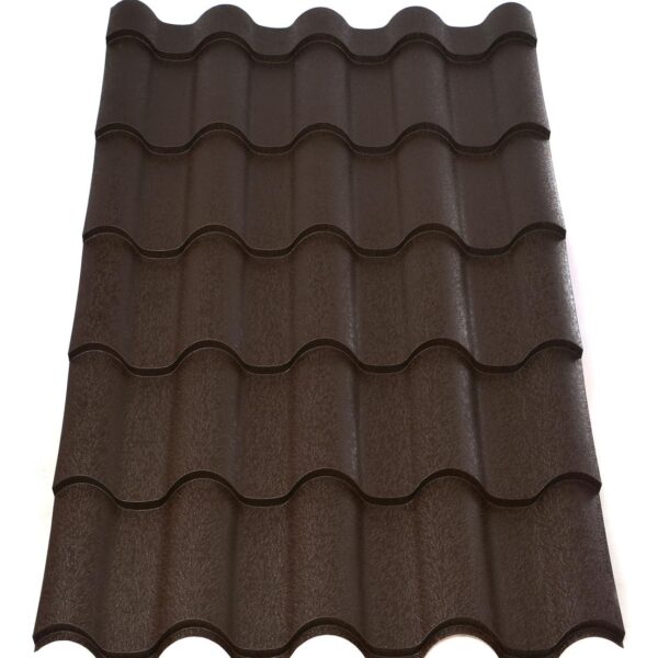 Металлочерепица Интегра 0,45 мм RAL 8017 шоколадно-коричневый