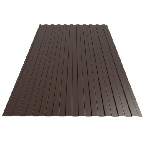 Профнастил П-8 Укрметалтрейд 0,45 RAL 8019 темно коричневый