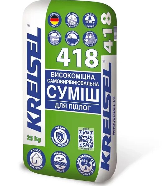 Высокопрочная самовыравнивающаяся смесь для полов Kreisel 418