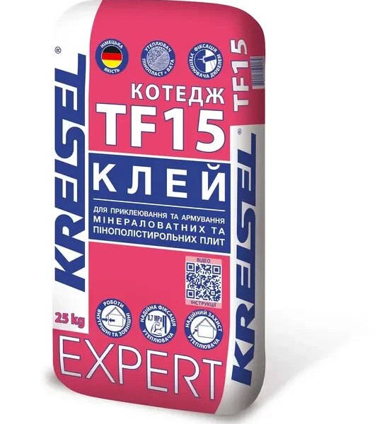Kreisel TF-15 Expert Клей для приклеивания и армирования минераловатных и пенополстирольных плит (25 кг)
