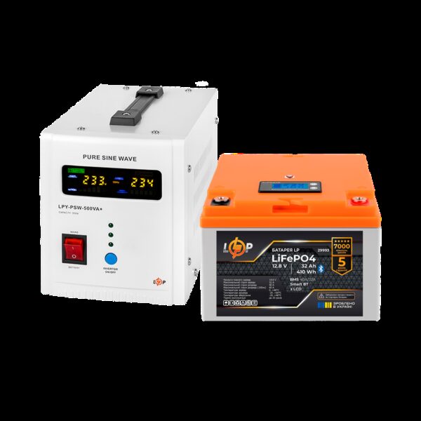 Комплект резервного питания LP(LogicPower) ИБП + литиевая (LiFePO4) батарея (UPS В500 + АКБ LiFePO4 410W)
