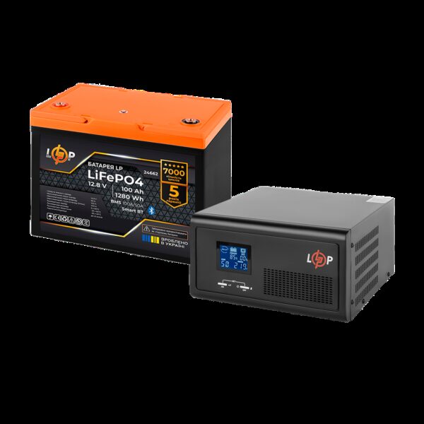 Комплект резервного питания LogicPower B1500 + литиевая (LiFePO4) батарея 1280Wh