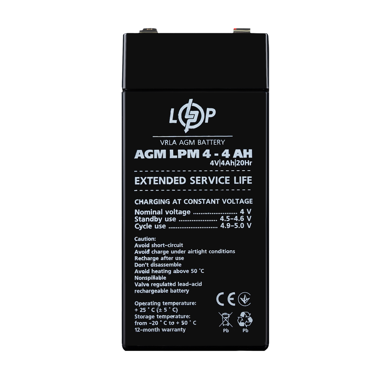 Аккумулятор AGM LPM 4V - 4 Ah 1 Аккумулятор AGM LPM 4V - 4 Ah