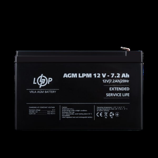Аккумулятор AGM LPM 12V - 7.2 Ah