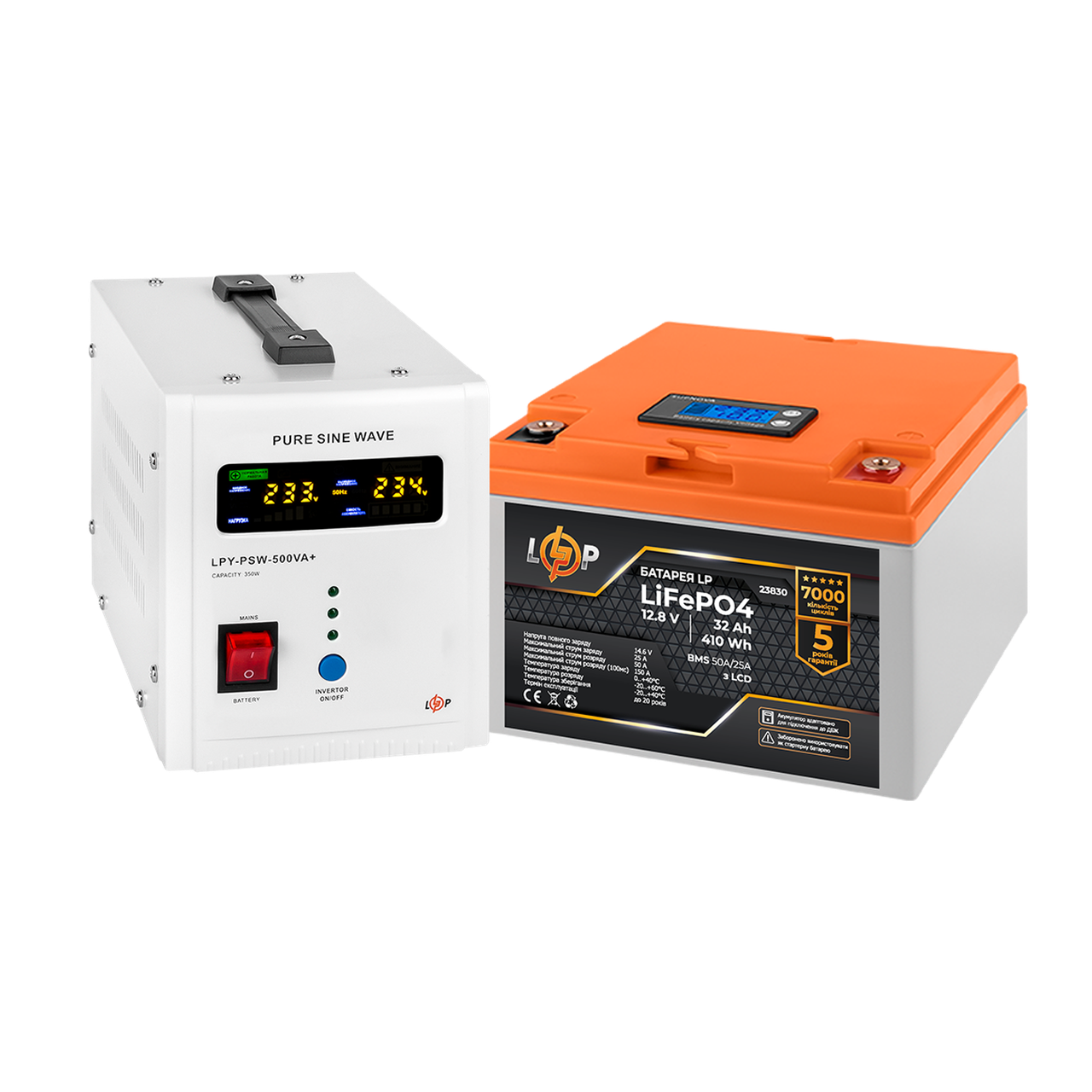 Комплект резервного питания LP (LogicPower) ИБП + литиевая (LiFePO4) батарея (UPS В500+ АКБ LiFePO4 410W) 1 Комплект резервного питания LP (LogicPower) ИБП + литиевая (LiFePO4) батарея (UPS В500+ АКБ LiFePO4 410W)