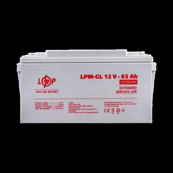 Аккумулятор гелевый LPM-GL 12V - 65 Ah