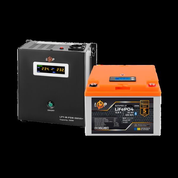 Комплект резервного питания LP(LogicPower) ИБП + литиевая (LiFePO4) батарея (UPS W500 + АКБ LiFePO4 410W)