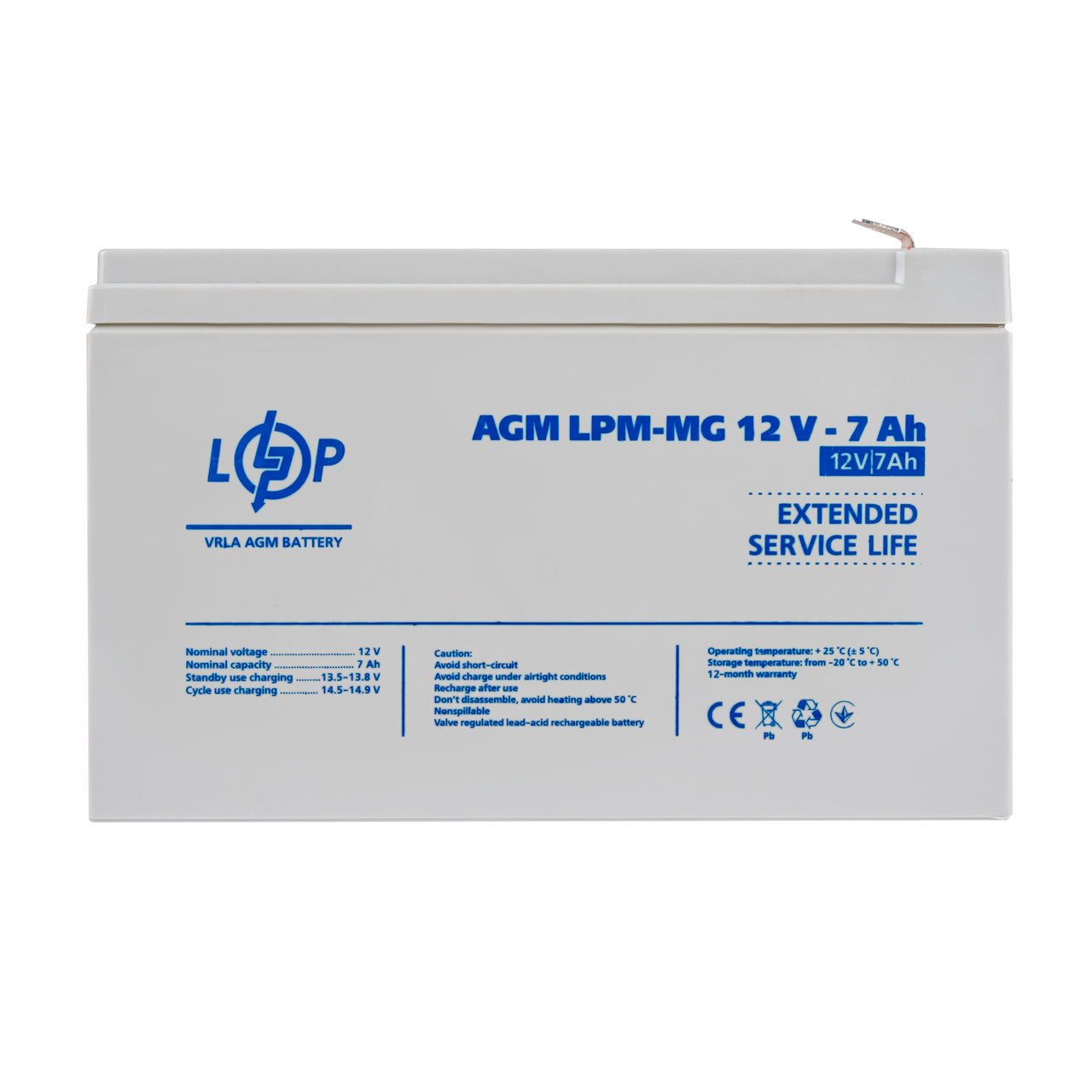 Аккумулятор мультигелевый LPM-MG 12V - 7 Ah 1 Аккумулятор мультигелевый LPM-MG 12V - 7 Ah