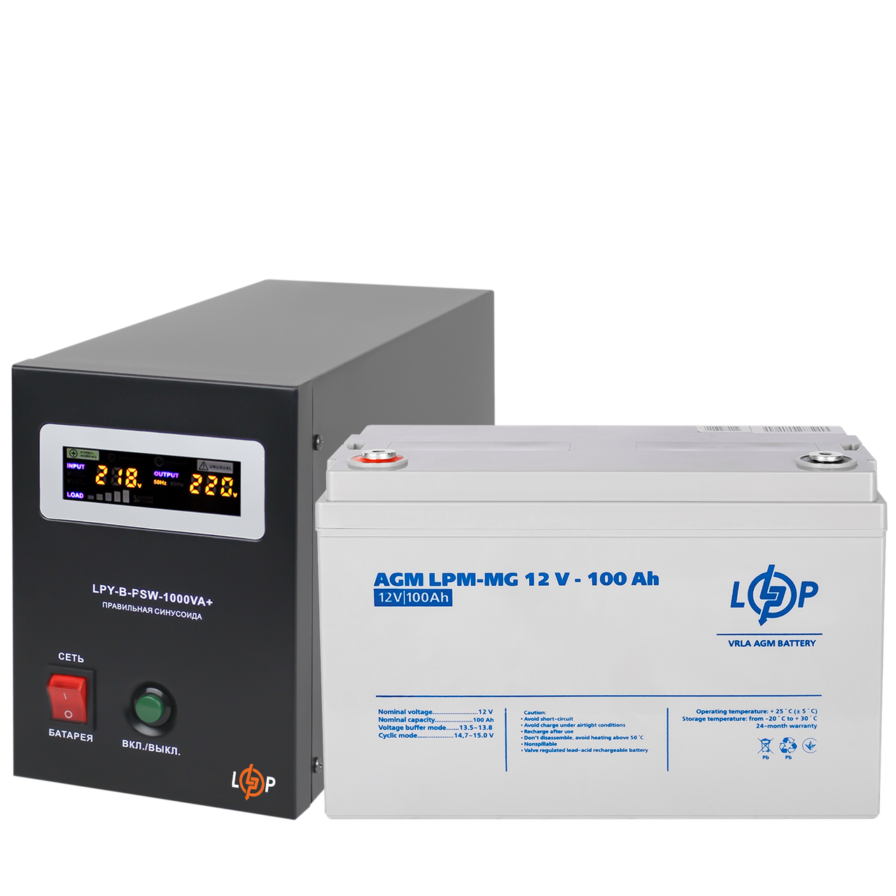 Комплект резервного питания LP (LogicPower) ИБП + мультигелевая батарея (UPS B1000 + АКБ MG 1200Wh) 1 Комплект резервного питания LP (LogicPower) ИБП + мультигелевая батарея (UPS B1000 + АКБ MG 1200Wh)