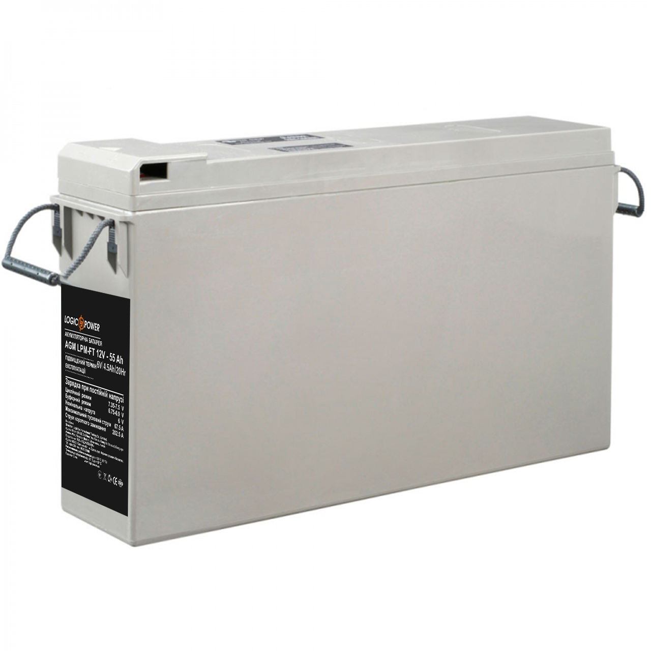 Фронт-терминальный аккумулятор LPM-FT 12V - 55 Ah 1 Фронт-терминальный аккумулятор LPM-FT 12V - 55 Ah