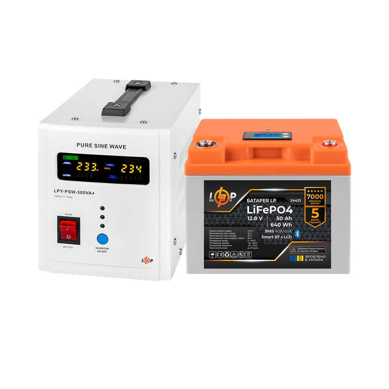 Комплект резервного питания LP(LogicPower) ИБП + литиевая (LiFePO4) батарея (UPS В500 + АКБ LiFePO4 640W) 1 Комплект резервного питания LP(LogicPower) ИБП + литиевая (LiFePO4) батарея (UPS В500 + АКБ LiFePO4 640W)
