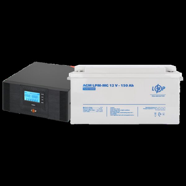 Комплект резервного питания LP (LogicPower) ИБП + мультигелевая батарея (UPS B1500 + АКБ MG 1800W)