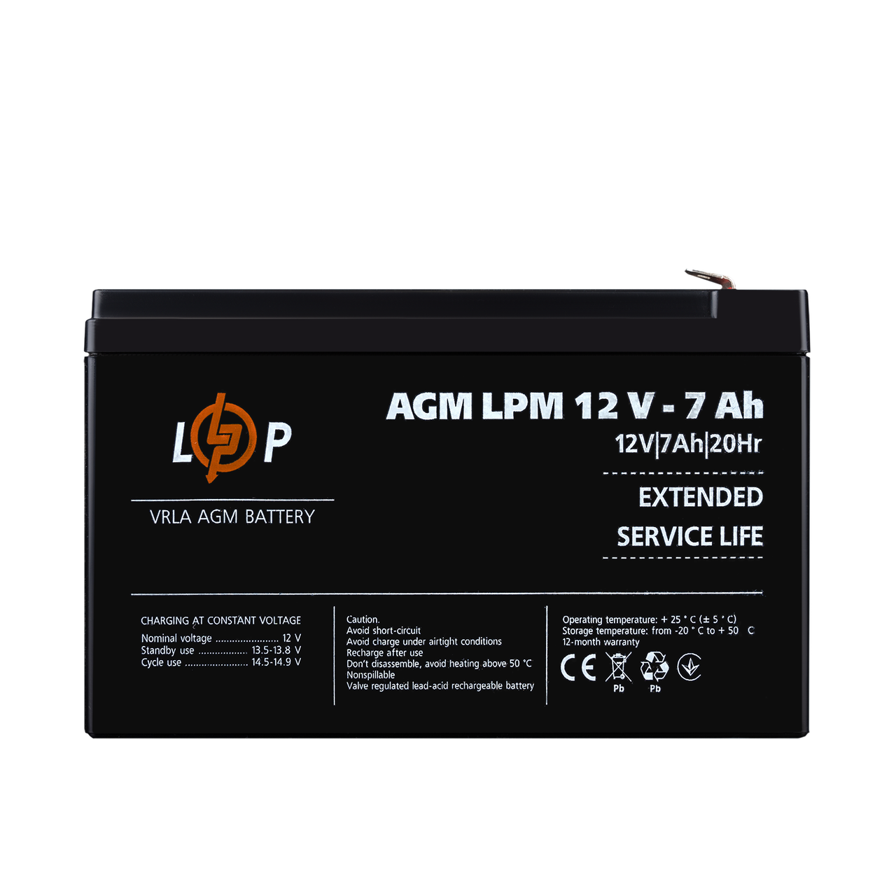 Аккумулятор AGM LPM 12V - 7 Ah 1 Аккумулятор AGM LPM 12V - 7 Ah