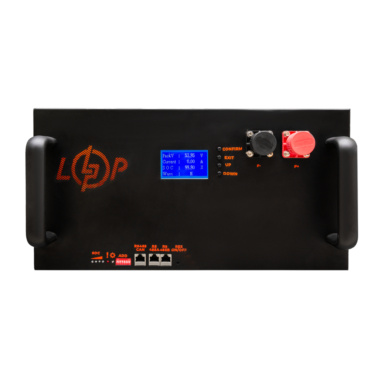 Аккумулятор LP LiFePO4 51,2V - 230 Ah (11776Wh) (Smart BMS 200A/100А) с LCD металл RM RS485/CAN 1 Аккумулятор LP LiFePO4 51,2V - 230 Ah (11776Wh) (Smart BMS 200A/100А) с LCD металл RM RS485/CAN