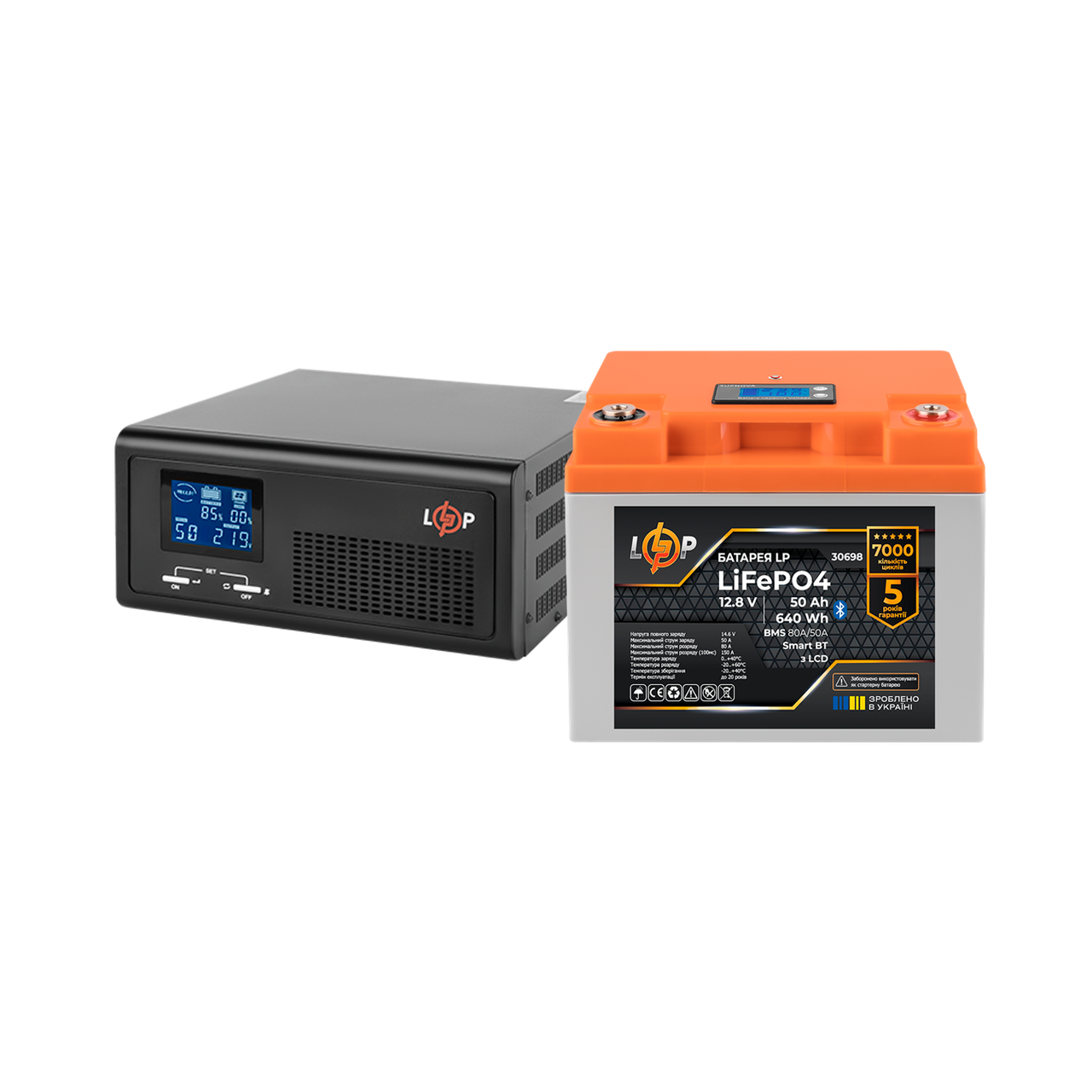 Комплект резервного живлення LP(LogicPower) ДБЖ + літієва (LiFePO4) батарея (UPS В1000 + АКБ LiFePO4 640W) 1 Комплект резервного живлення LP(LogicPower) ДБЖ + літієва (LiFePO4) батарея (UPS В1000 + АКБ LiFePO4 640W)