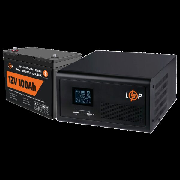 Комплект резервного питания для котла LP (LogicPower) ИБП + литиевая (LiFePO4) батарея (UPS 1000VA + АКБ