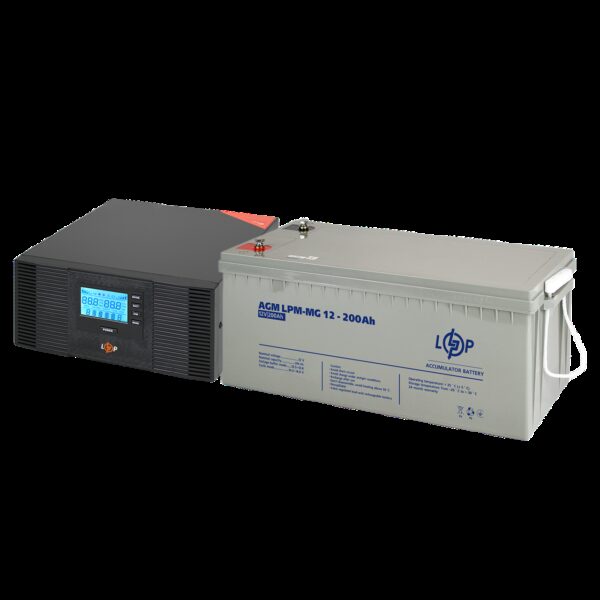 Комплект резервного питания LP (LogicPower) ИБП + мультигелевая батарея (UPS B1500 + АКБ MG 2400W)