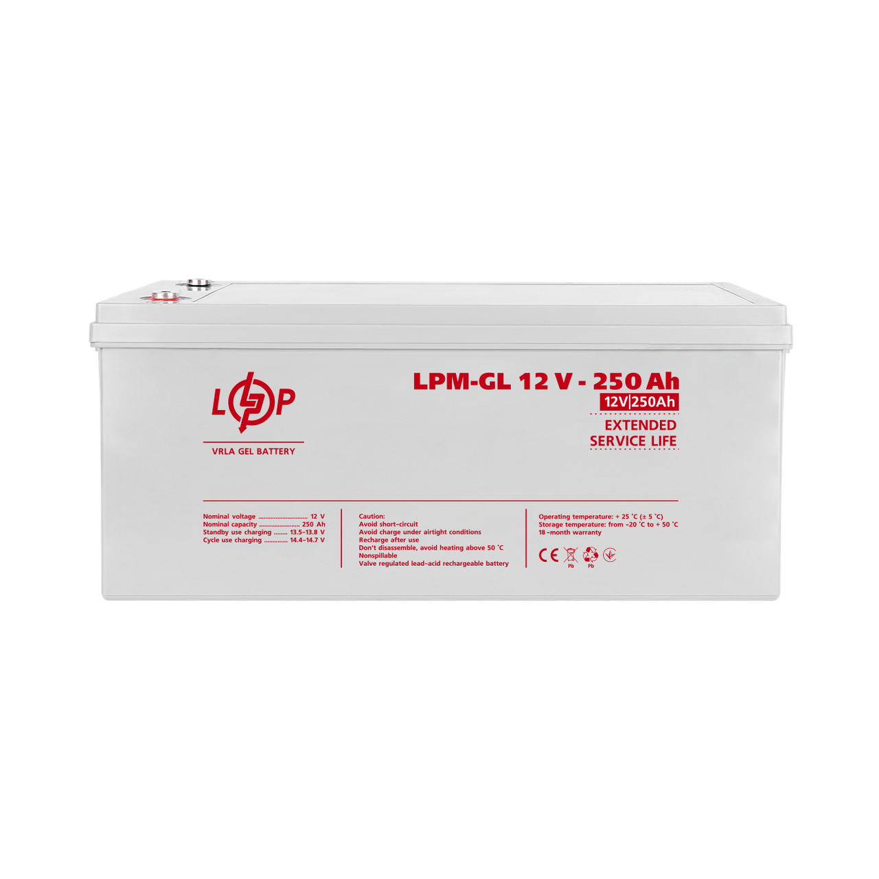 Аккумулятор гелевый LPM-GL 12V - 250 Ah 1 Аккумулятор гелевый LPM-GL 12V - 250 Ah