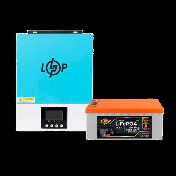 Комплект резервного питания LogicPower W3000 + литиевая (LiFePO4) батарея 5888Wh