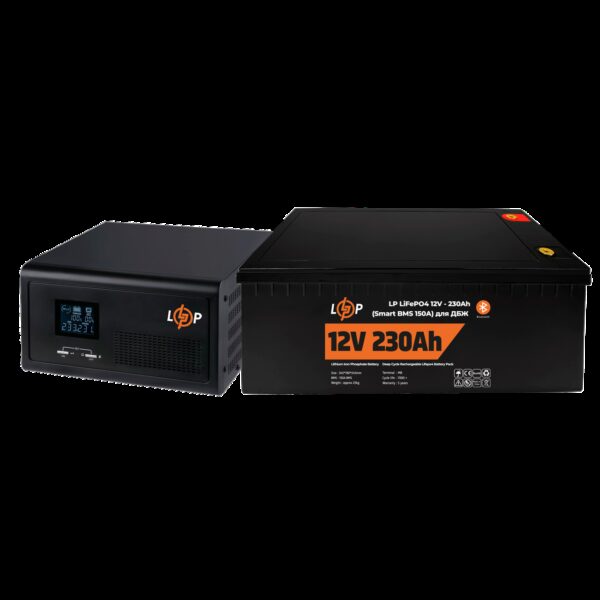 Комплект резервного питания для котла LP (LogicPower) ИБП + литиевая (LiFePO4) батарея (UPS 1000VA + АКБ