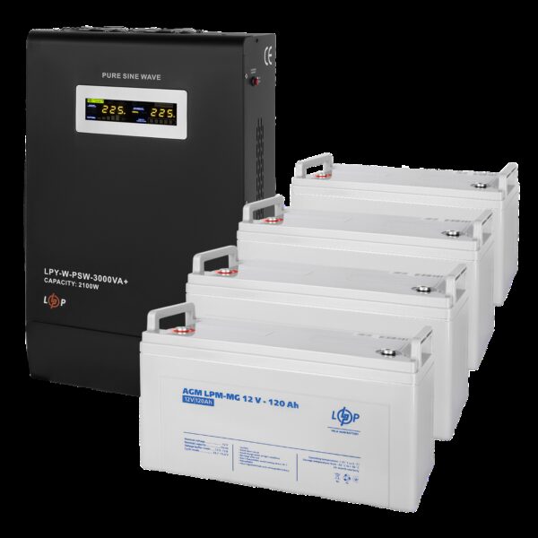 Комплект резервного питания LP (LogicPower) ИБП + мультигелевая батарея (UPS W3000 + АКБ MG 5760Wh)