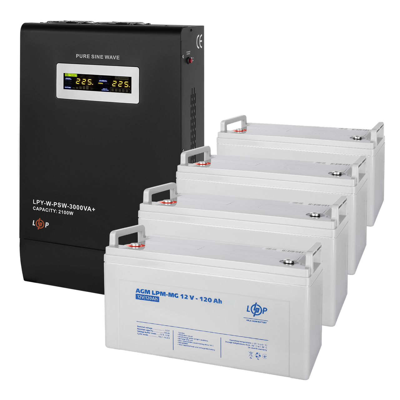 Комплект резервного питания LP (LogicPower) ИБП + мультигелевая батарея (UPS W3000 + АКБ MG 5760Wh) 1 Комплект резервного питания LP (LogicPower) ИБП + мультигелевая батарея (UPS W3000 + АКБ MG 5760Wh)