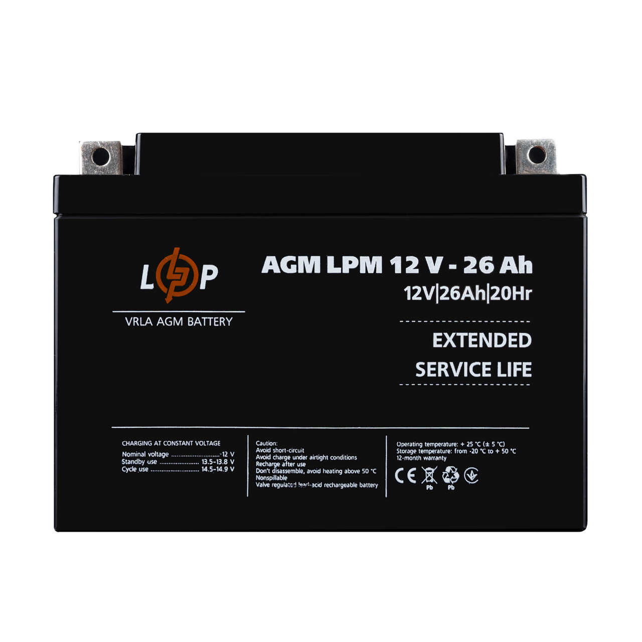 Аккумулятор AGM LPM 12V - 26 Ah 1 Аккумулятор AGM LPM 12V - 26 Ah