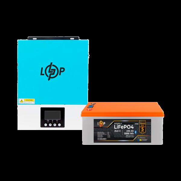 Комплект резервного питания LP(LogicPower) ИБП + литиевая (LiFePO4) батарея (UPS W3000 + АКБ LiFePO4 5888W)