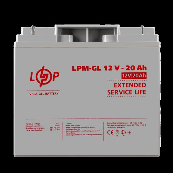 Аккумулятор гелевый LPM-GL 12V - 20 Ah
