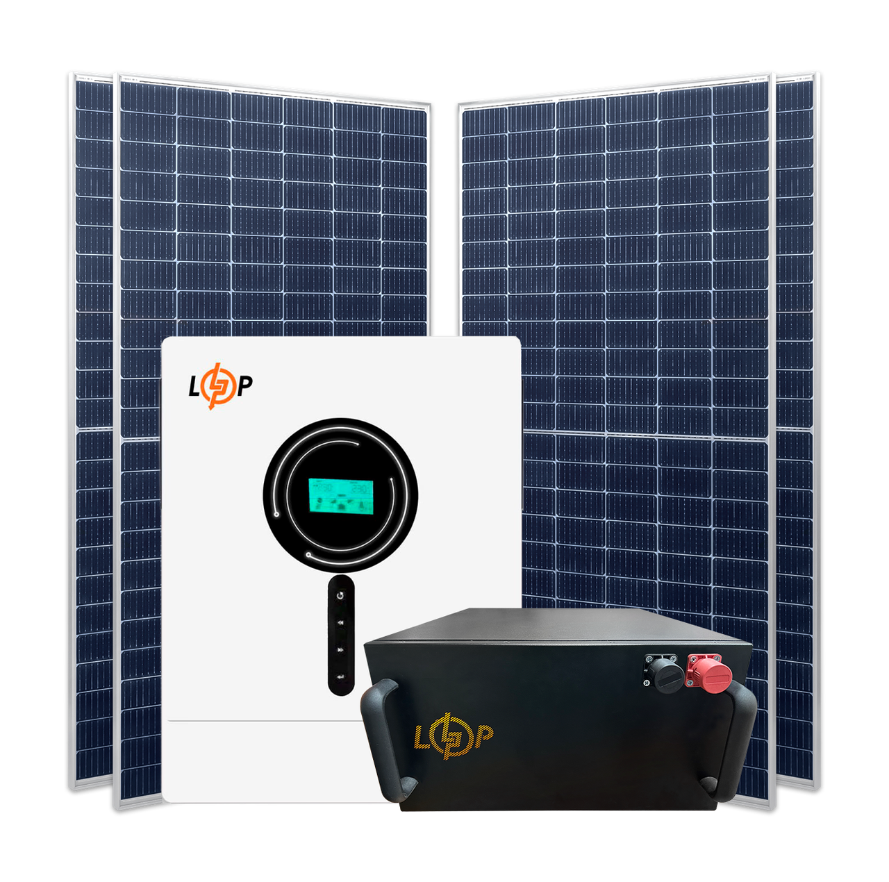 Комплект СЭС 6kW АКБ 5.12kWh (литий) 100Ah Премиум GRID 1 Комплект СЭС 6kW АКБ 5.12kWh (литий) 100Ah Премиум GRID